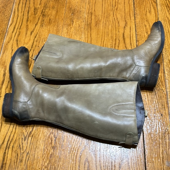 Sam Edelman Penny leather riding boots. Color is greenish:gray. Size 7.5. - Picture 6 of 13